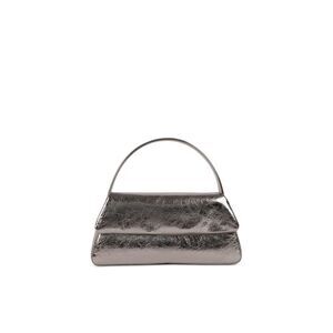 LISELLE KISS Women's Silver Metallic Puffed Design Single Shoulder Bag